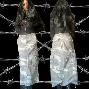 camouflagecargo maxi skirt